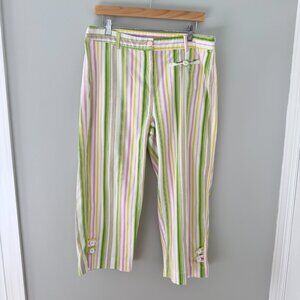 Selene‎ Sport Colorful Striped Capri Pants
